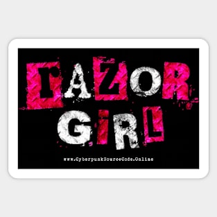 Razor Girl Logo Tee Sticker